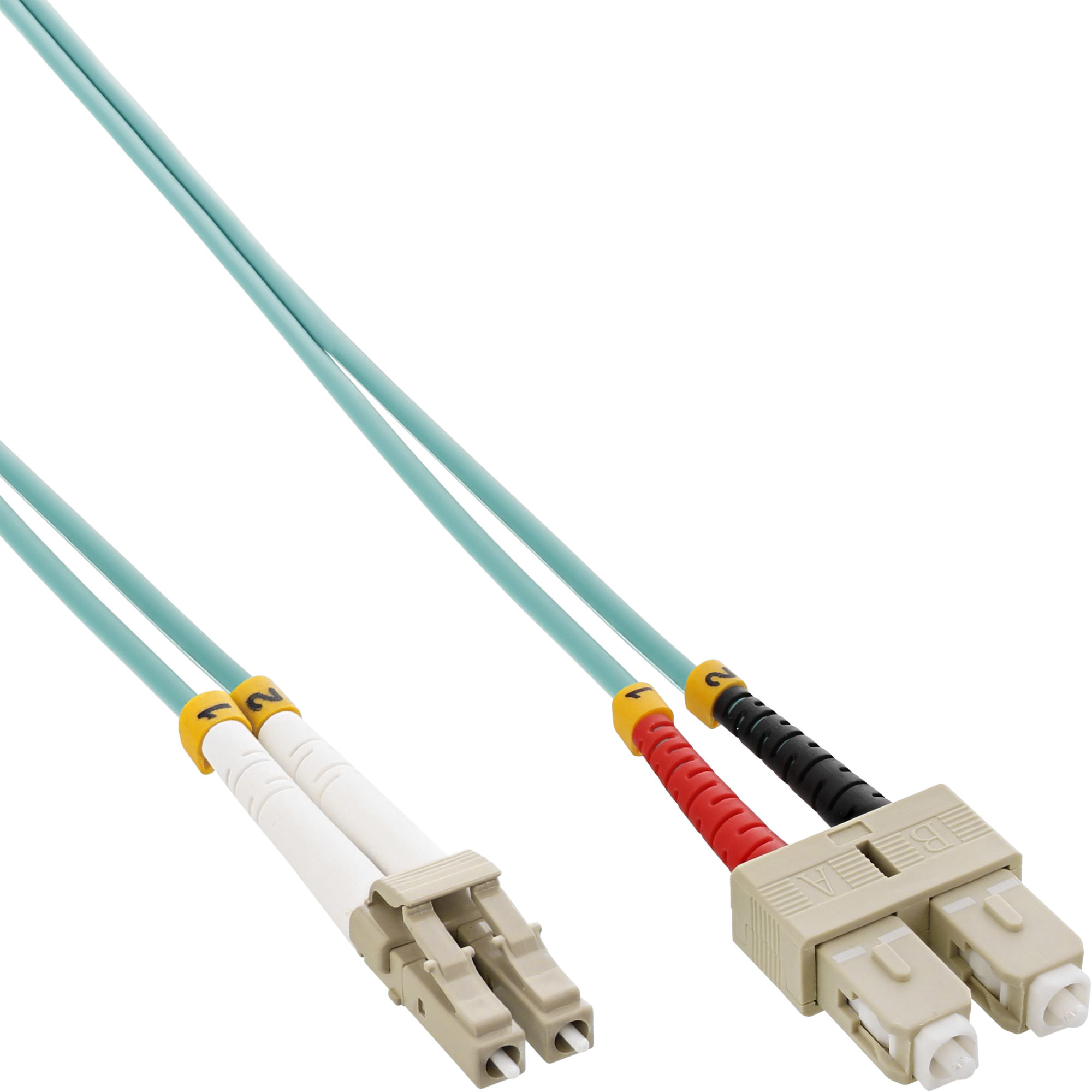InLine Cavo duplex in fibra ottica - LC-SC - 50-125 - OM3 - 0,5 m InLine Cavo Duplex, LC/SC 50/125μm, Fibra Ottica OM3, 0,5m