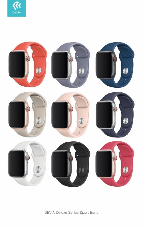 Devia Cinturino Apple Watch 42-44mm Delux Sport Red Devia Deluxe Band Rosso