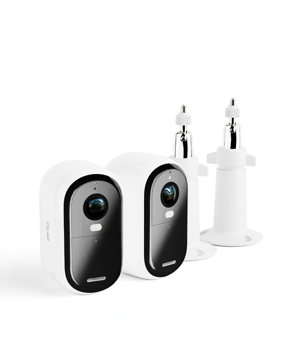 Arlo ESSENTIAL 2 Telecamera per esterni FHD Confezione da 2 W-2-Supporto a parete Vendita al dettaglio BDL Arlo Essential Telecamera di sorveglianza p