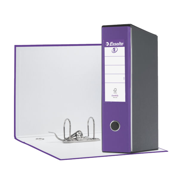 ESSELTE Registratore EUROFILE G55 viola dorso 8cm f.to protocollo ESSELTE Esselte EUROFILE raccoglitore ad anelli Viola