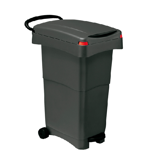 MobilPlastic Bidone mobile 80Lt a pedale grigio per raccolta differenziata