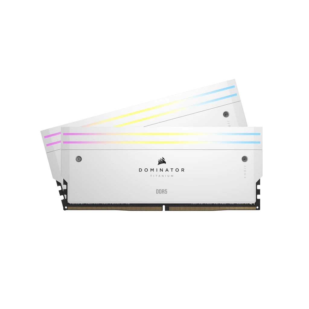 Corsair DIMM - 96 GO (KIT DE 2 X 48 GO) - DDR5 6600 MHZ C32 - XMP 3.0 - RGB - BLANC Corsair Dominator Titanium memoria 96 GB 2 x 48 GB DDR5 6600 MHz