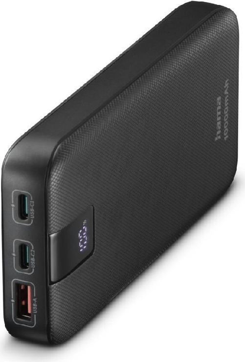 Hama 00201718 batteria portatile Polimeri di litio [LiPo] 10000 mAh Antracite (Hama PD 10 10000mAh Fast Charge Powerbank Hama 00201718 batteria portat