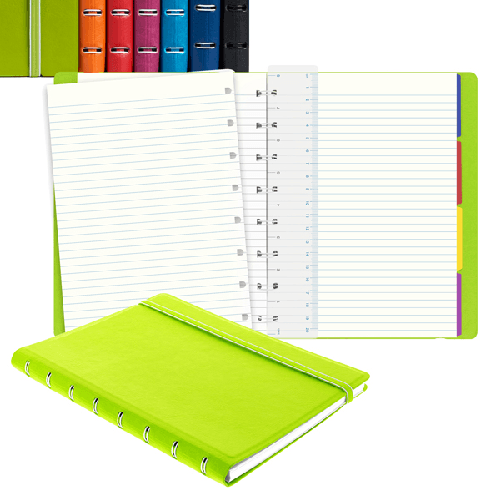FILOFAX Notebook f.to A5 a righe 56 pag. nero similpelle Filofax