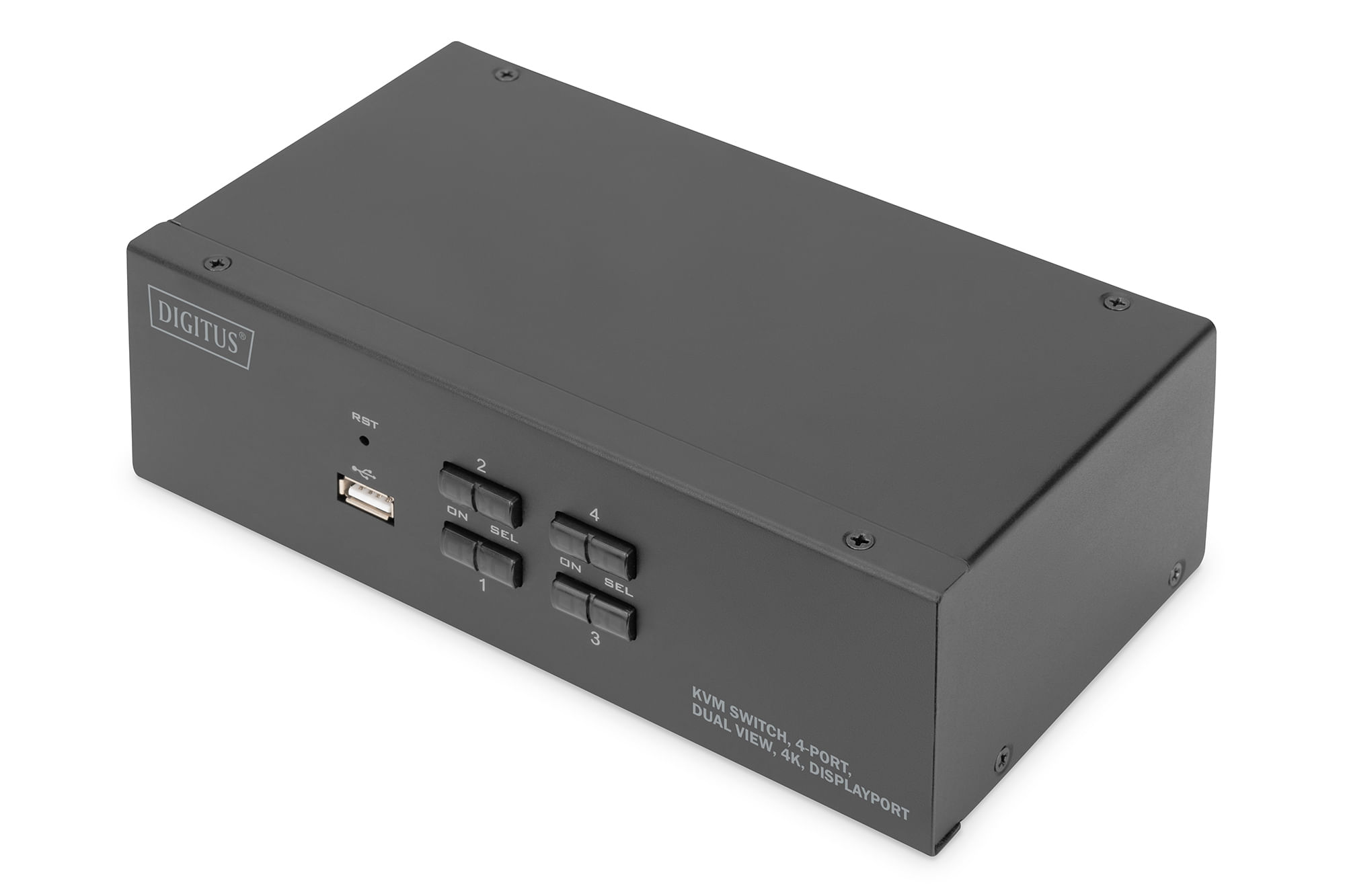 Digitus Switch KVM, 4 porte, Dual Display, 4K, DisplayPort