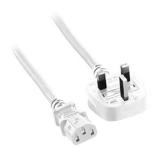 Microconnect PE090420W cavo di alimentazione Bianco 2 m Spina di alimentazione di tipo G Accoppiatore C13 (Power Cord UK Microconnect PE090420W cavo d