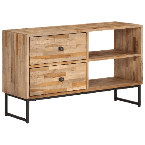 VidaXL Mobile Porta TV in Legno di Teak di Recupero 90x30x55 cm VidaXL 246081 supporto TV e sistema audio