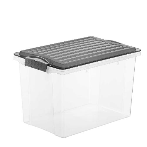 Rotho Compact Rettangolare Scatola 4,5 L Grigio, Trasparente 1 pz