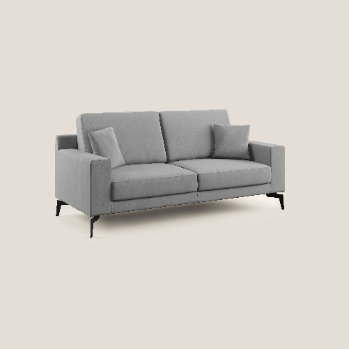 Divano moderno in microfibra smacchiabile 186 cm Grigio