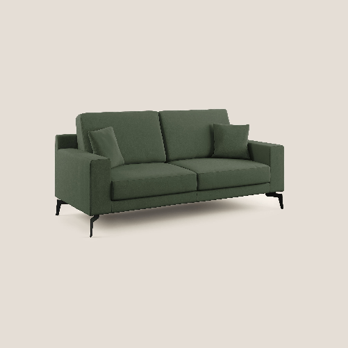 Divano moderno in microfibra smacchiabile 206 cm Verde