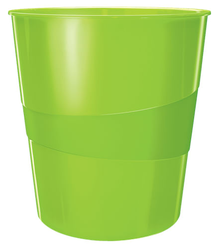 LEITZ Cestino gettacarte WOW verde lime 15LT LEITZ Leitz WOW Rotondo Polistirolo Verde