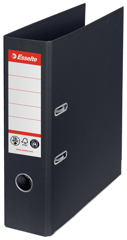 ESSELTE Registratore a leva Dorso 75mm nero CO2 neutral Esselte Esselte 627569 raccoglitore ad anelli A4 Nero