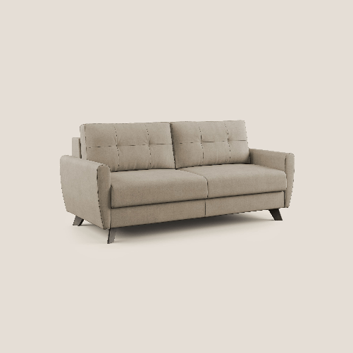 Divano letto in tessuto 188 cm (mat. 140x197) marrone