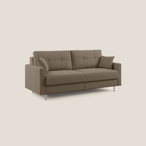 Divano letto matrimoniale in microfibra 168 cm marrone