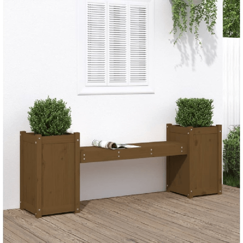 VidaXL Panchina Fioriera Miele 180x36x63 cm Legno Massello Pino VidaXL 825166 panca da esterno Legno