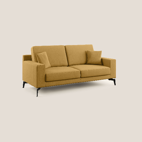 Divani.store Divano moderno in microfibra smacchiabile 206 cm Giallo