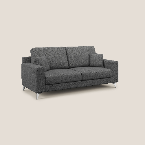 Divano in tessuto impermeabile antimacchia 166 cm Grigio