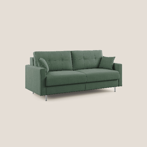 Divano letto matrimoniale in microfibra 208 cm verde