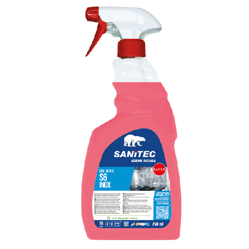 Sanitec Detergente sgrassante per superfici S6 INOX 750ml Sanitec