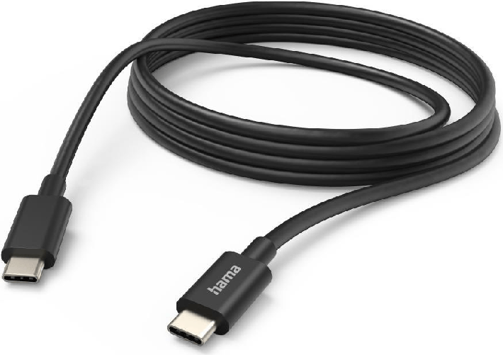 Hama USB-C to USB-C Quick Charging Cable, USB 2.0, 3 Metre, Black Hama 00201593 cavo USB USB 2.0 3 m USB C Nero