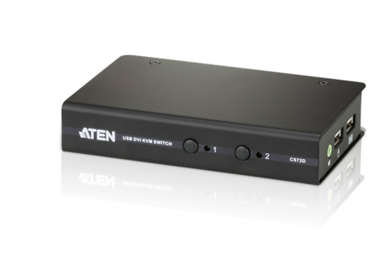Aten 2Port DVI Desktop KVM- PROMO FINO AD ESAURIMENTO SCORTE ATEN CS72D switch per keyboard-video-mouse (kvm) Nero