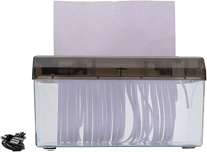 Distruggi Documenti Elettrico per Carta A4, Trita Documenti da Scrivania, Portatile Trita Carta
