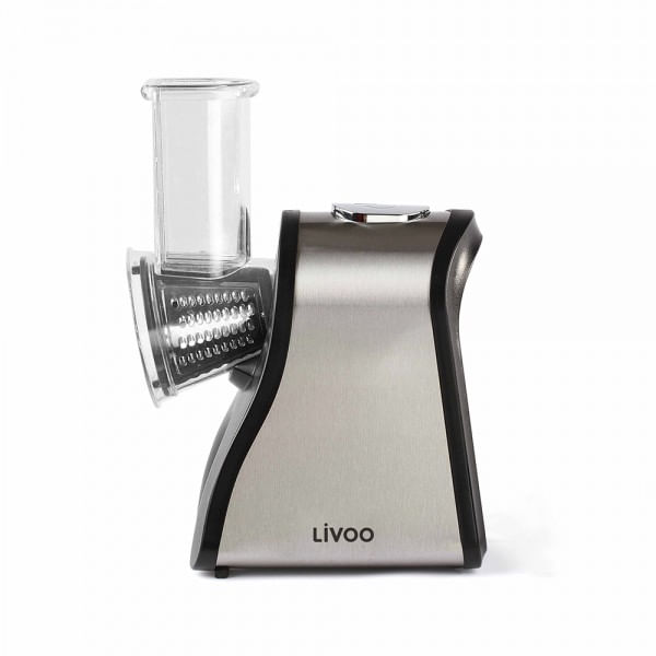 Livoo DOP192 grattugia e spiralizzatore elettrici Grattugia elettrica Acciaio inox Nero, Acciaio inox