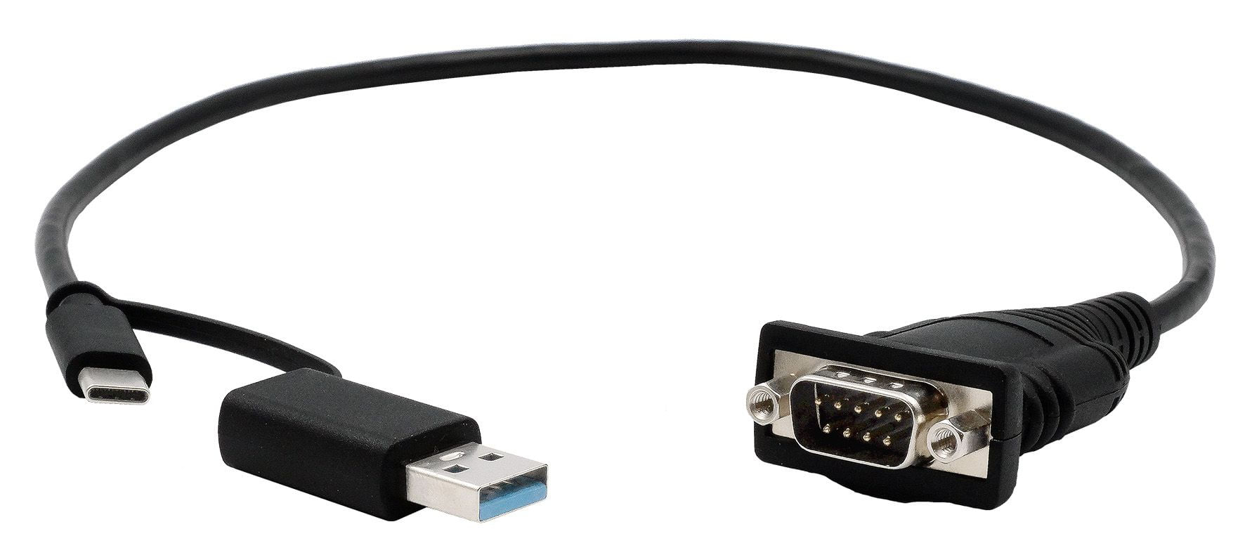 EXSYS Cavo da USB 2.0 a seriale RS-232 connettore C/A a 9 pin, 0,5 m, 1xSer., chipset FTDI EXSYS EX-23001 cavo seriale Nero 0,5 m USB Type-A/USB Type-
