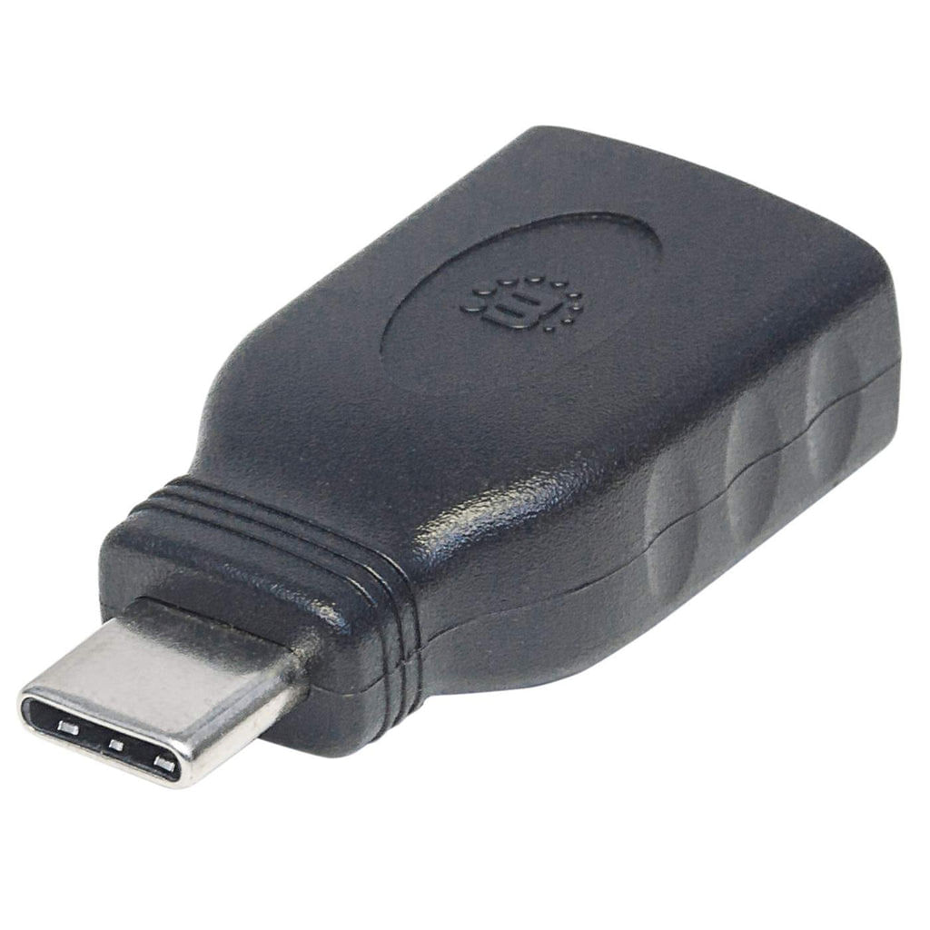Manhattan 354646 adattatore per inversione del genere dei cavi USB C USB A Nero (USB-C to USB-A Adapter, Male to Female, Manhattan 354646 adattatore p