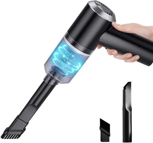 MF artSHOP Mini Aspirapolvere Portatile 3 in1 Ricaricabile USB Auto Casa Ufficio 120W Accessori Soffia Aspira Mini Aspirapolvere Portatile 3 in1 Rica