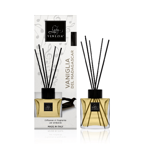 Lady Venezia Diffusore Ambiente "Cubo" con Bastoncini - Vaniglia del Madagascar 100ml Lady Venezia Vaniglia del Madagascar 100ml