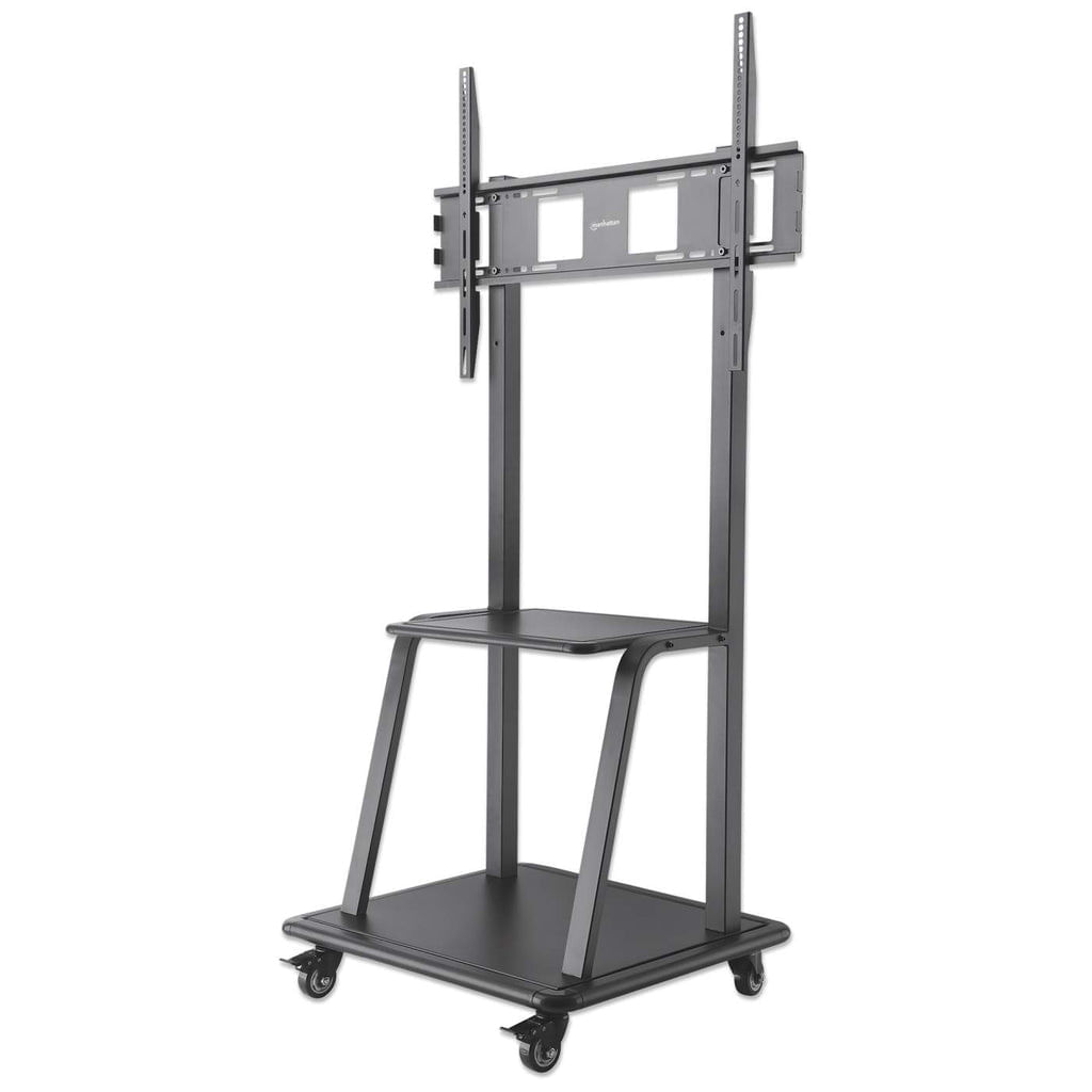 Manhattan 461665 supporto da tavolo per Tv a schermo piatto 2,54 m [100] Nero Pavimento (TV & Monitor Mount, Trolley Sta Manhattan 461665 Supporti a p