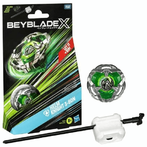 Hasbro Beyblade X Helm Knight 3-80N Coperchio per trottola da combattimento Beyblade X Helm Knight 3-80N Coperchio per trottola da combattimento
