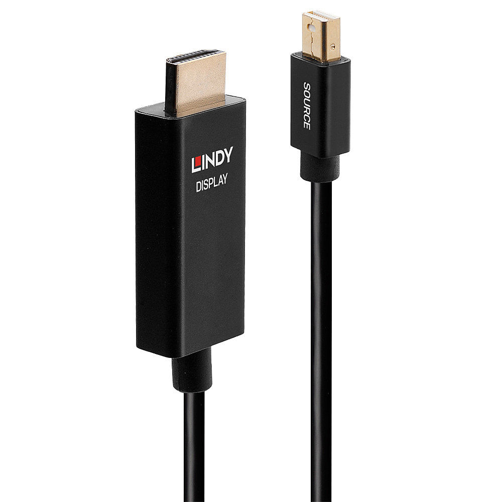 Lindy 40921 cavo e adattatore video 1 m Mini DisplayPort HDMI Nero (1M ACTIVE MINI DISPLAYPORT TO HDMI C) Lindy 40921 cavo e adattatore video 1 m Mini