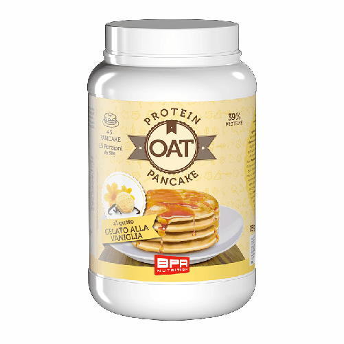 Bpr nutrition OAT PROTEIN PANCAKE miscela di farine e avena gusto Gelato alla Vaniglia 750g