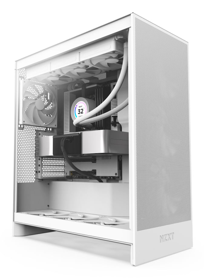 Nzxt Case per PC Midi Tower ATX con Finestra Laterale, Bianco NZXT H7 Flow Midi Tower Bianco