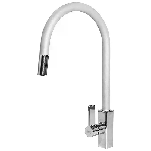 Elleci Rain Plus MKKRAP96 Miscelatore monocomando con canna girevole e doccetta estraibile Keratek Bianco Elleci Rain Plus K96 Bianco