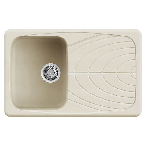 Elleci Lavello Incasso 1 vasca 79x50 Master 300 Granitek Bianco Antico LGM30062 Elleci Master 300 Lavello montato su piano Rettangolare Granitek