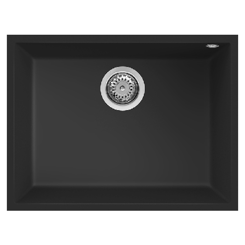 Elleci Lavello Incasso 1 vasca 58x44 Quadra 110 Sottotop Keratek Nero Black Assoluto LKQ11086BSO
