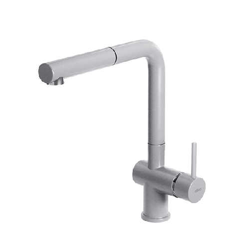 Elleci Rubinetto Miscelatore Cucina Stream Plus Granitek Grigio Aluminium MMKSTP79