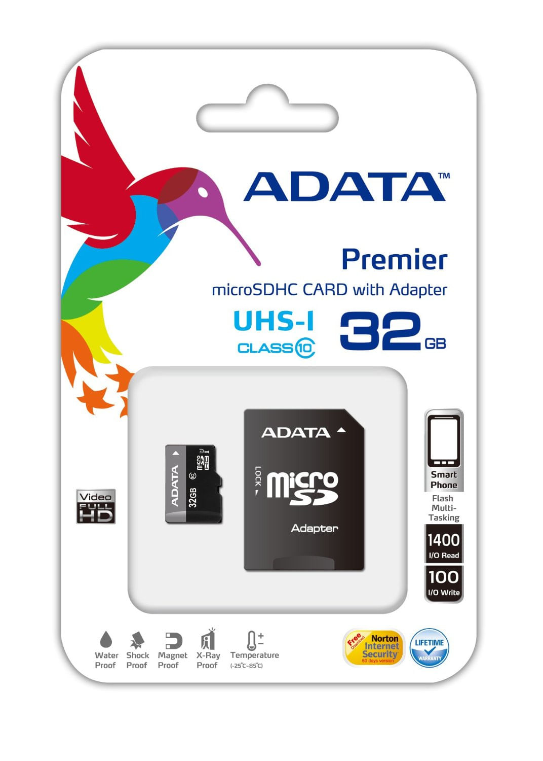 ADATA Premier microSDHC UHS-I U1 Class10 32GB Classe 10 (32GB MicroSDHC CLASS10 - with 1 adaptor - Warranty: 24M) ADATA Premier microSDHC UHS-I U1 Cla