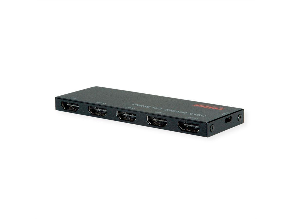 Roline 14013557 - Splitter HDMI 4 porte ultra sottile - Switch KVM - 4 porte ROLINE 14.01.3557 ripartitore video HDMI 4x HDMI