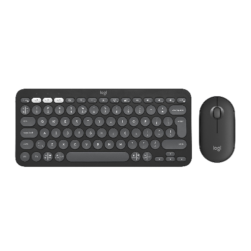 Logitech Pebble 2 Combo tastiera Mouse incluso Universale RF senza fili + Bluetooth QWERTY US International Grafite