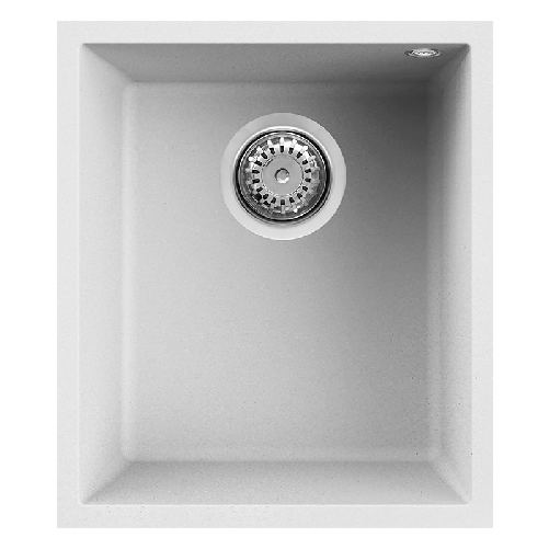 Elleci Lavello Incasso 1 vasca 38x44 Quadra 100 Sottotop Keratek Bianco White Assoluto LKQ10096BSO