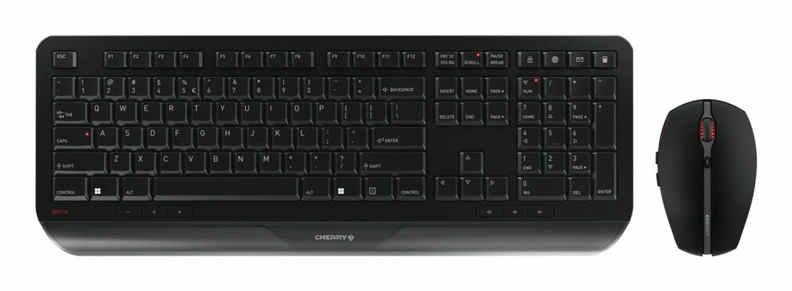 Cherry GENTIX - Desktop set - Wireless - QWERTY - Black CHERRY GENTIX DESKTOP