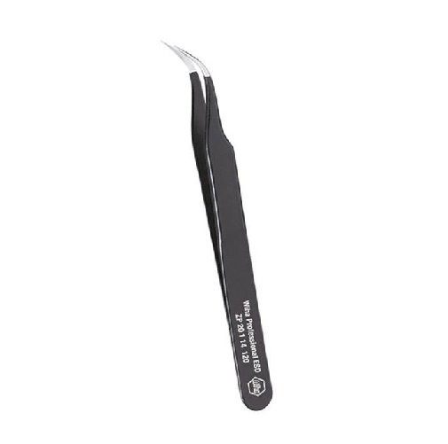 Wiha ZP 20 1 14 120 mm Pinzetta universale ESD professionale Wiha ZP 20 1 14 Acciaio al nichel-cromo, Acciaio inox