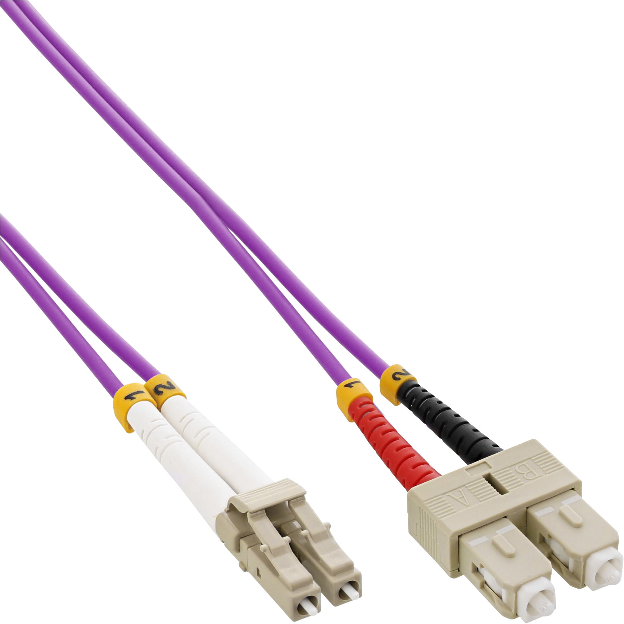 InLine Cavo duplex in fibra ottica - LC-SC - 50-125 - OM4 - 10 m InLine Cavo Duplex, LC/SC 50/125μm, Fibra Ottica OM4, 10m