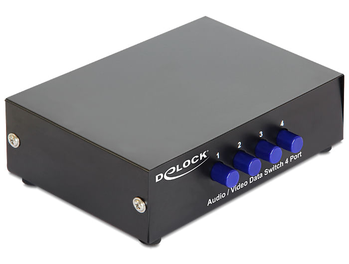 Delock switcher audio video a 4 porte (chinch) manuale bidirezionale87637 DeLOCK 87637 switch seriali Cablato