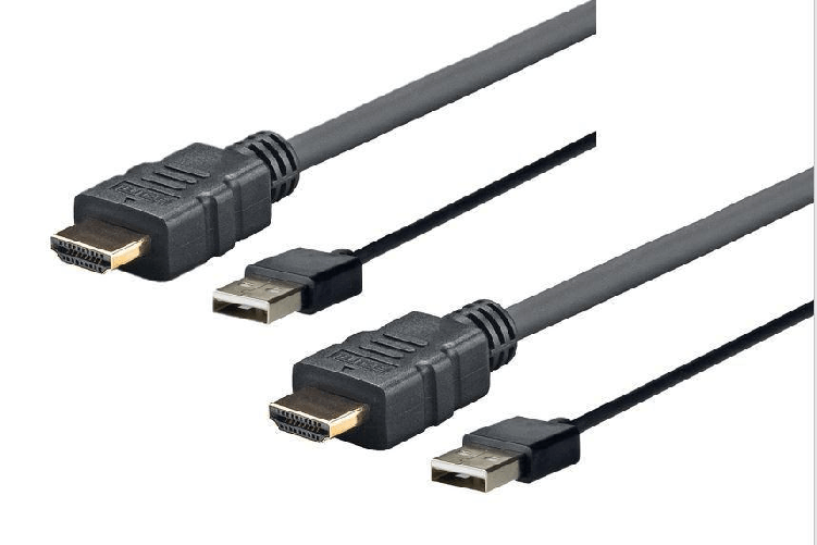 Vivolink PROHDMIUSB2 cavo e adattatore video 2 m HDMI USB tipo A Nero (PRO HDMI AND USB 2.0 - . - Warranty: 144M) Vivolink PROHDMIUSB2 cavo e adattato