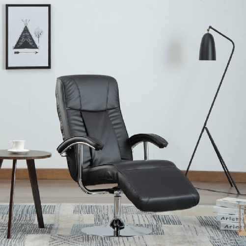 VidaXL Poltrona per TV Nera in Similpelle VidaXL 248587 poltrona